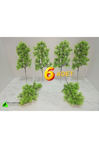 Yapay Bonsai Dalı 6 Adet Yeşil
