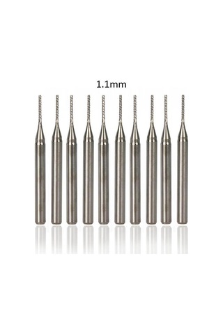 Tungsten Karbür Pcb Kesme Cnc Freze Ahşap İşleme 1.1mm 10 Adet