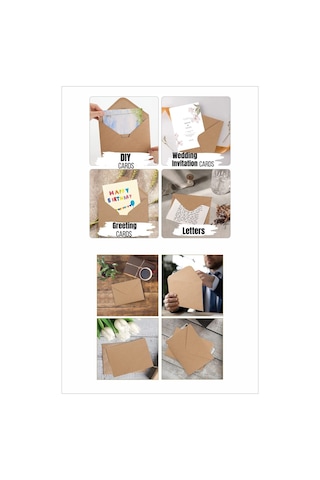 Hsn Davetiye Zarfı Kraft Zarf 100 Adet 13 X 18 CM Kahverengi Zarf