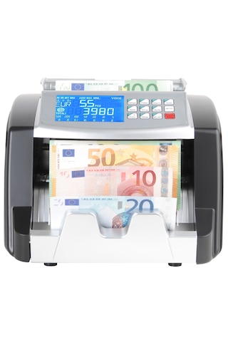 Sigma SC95200 Karışık Para Sayma Makinesi, Tl Ve Euro Karışık, Usd Adet Sayım, Sesli, Müş. Ekranı