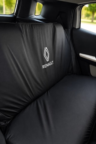 Siyah Renault Desen Kumaş Servis Kılıfı Ön Arka Kılıf 4 Parça Arka 2 Parca Logolu Penye 1.kalite E 1 Takım