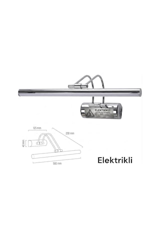 9w 50cm Krom Flüt Aplik Gün Işığı