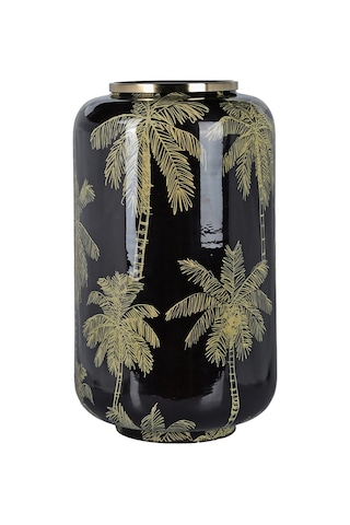 Lucky Art Palm Breeze Dekoratif Vazo 35cm Lyvu 002 Siyah