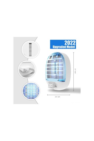 Youmex 20-50 M² Abs Elektrikli Moskit Öldürücü Lambası, 1w Güç, Beyaz/mavi, Ce Rohs Sertifikalı, 2 Adet Hediye Kutusu