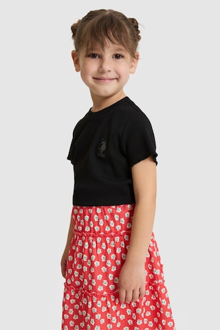 U.s. Polo Assn. Kız Çocuk Siyah Tişört Basic 50325610-vr046