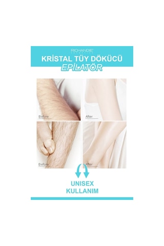 Crystal Eraser Epilasyon Aleti Tüy Silgisi Tüy Alıcı Fiziksel Kristal Tüy Dökücü Epilatör Mavi