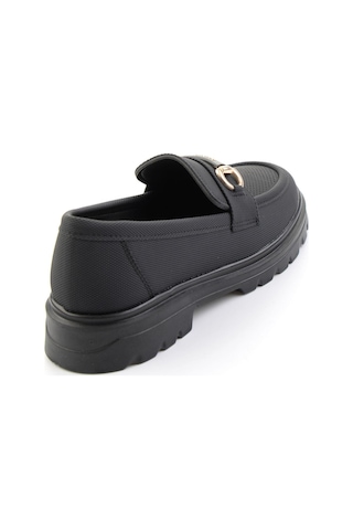 Bambi Siyah Kadın Loafer Ayakkabı K01536103737 Siyah