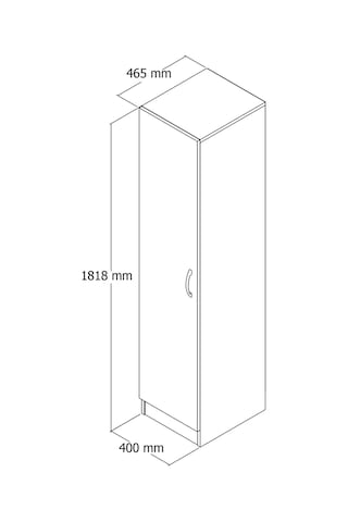tanmob 1 Kapılı Gardrop Beyaz - Grd0301