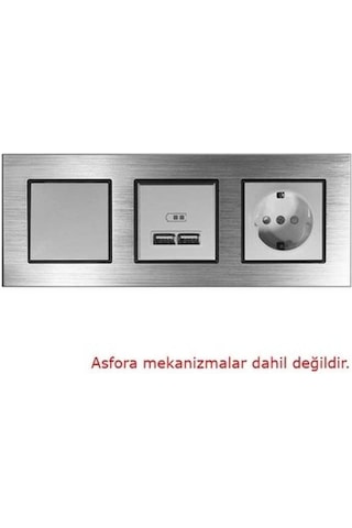 Asfir Schneider Asfora Serisi Alüminyum Gümüş Üçlü Çerçeve Alg203-71 Modeli