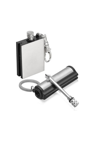 Moveevo Stainless Steel Çakmak Seti Daire + Kare - 2 Adet, Yakıt Gerektirir Yakıt Dahil Değil Çok Renkli