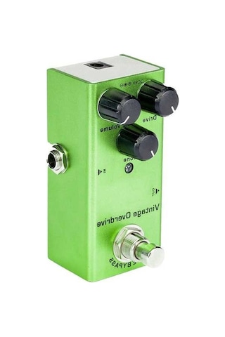 Novahub Alüminyum Gitar Overdrive Pedalı Vintage True Bypass 9.1x3.2cm Yeşil