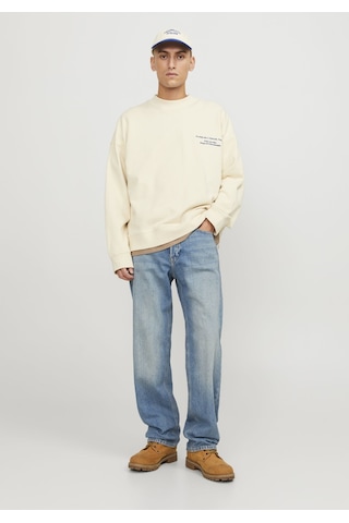 Jack & Jones Erkek Eddie 607 Loose Fit Jean 12253698 Blue Denim Mavi