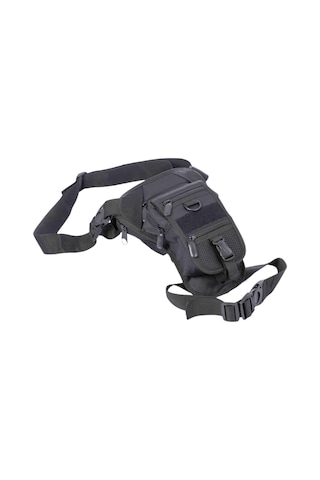 Tactical Siyah Özel Bölmeli Silah Taşıma Bel Ve Bacak Çantası Siyah