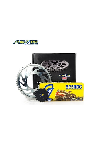 Zincir Dişli Seti Suzukı Gsx-s 750 Cc 2017-2020 / Suzukı / Gsx-s 750 / 750cc / Zincir: Sunstar 525rdg Çelik -114 / Ön-arka Dişli: Jt 17t-43t / 2017-2018-2019-2020-2021