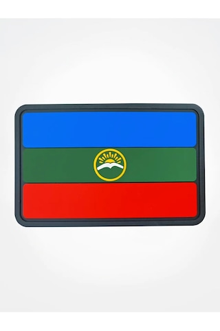 Tactochno Karaçay-çerkes Cumhuriyeti Bayrağı Pvc Şerit Siyah Zemin 220525340