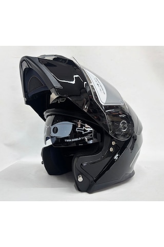 Nero Tk912 İç Güneş Vizörlü Çene Açılır Kask Siyah