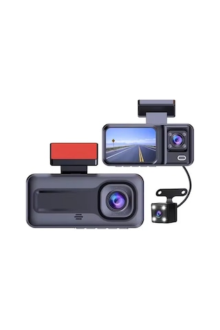 Full Hd 1080p Wi-fi 3 Kameralı Araç Içi Kamera Araba Güvenlik Kamerası Gece Görüşü Ön Geri İç Kayıt