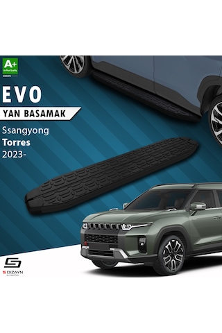 S-dizayn Ssangyong Torres Evo Siyah Yan Basamak 183 Cm 2023 Üzeri
