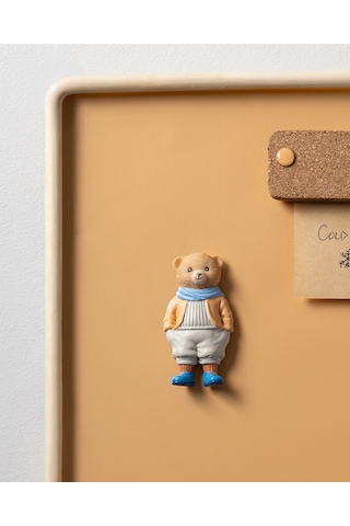 Madame Coco Paddington Bear Magnet - Somon/mavi - 4x8 Cm 8684427186992 Çok Renkli