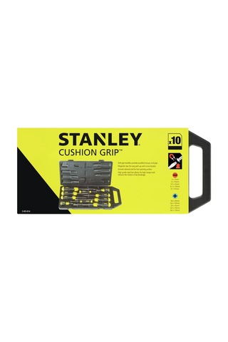 Stanley 265014 10 Parça Cushiongrip Düz ve Pozi Tornavida Seti