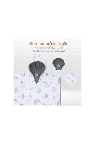 Gezenbebe Hero Desenli Müslin Ve Havlu Bebek Çocuk Pançosu 001