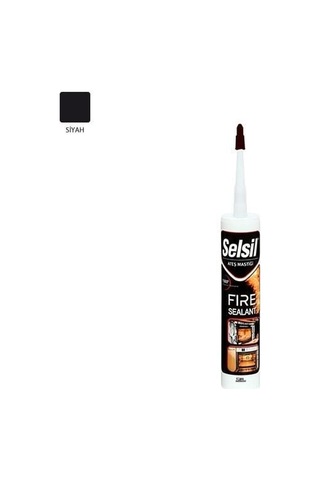 Selsil Ateş Mastiği Siyah 300 Ml 1500 Dereceye Renkli
