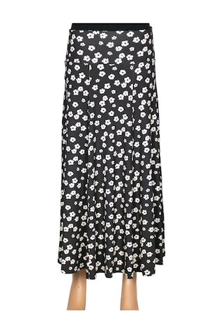 Barem Kadın Arzu Korsajlı 6 Parçalı Serpme Papatyalar Siyah Etek Siyah