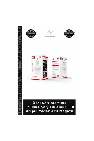 Özel Seri Xo Yh04 1200ma Şarj Edilebilir Led Ampul Yedek Acil Mağaza
