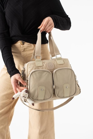 Baginn Klinkır Kadın Omuz Çantası Çok Cepli Hafif Su İtici Kumaş Çapraz Askılı Kol Çantası 32 26 Cm Krem