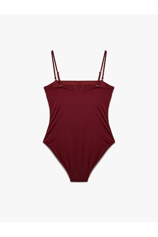 Koton Astarlı Çıkarılabilir Askı Detaylı Straplez Mayo Bordo 5sak20170mm Bordo