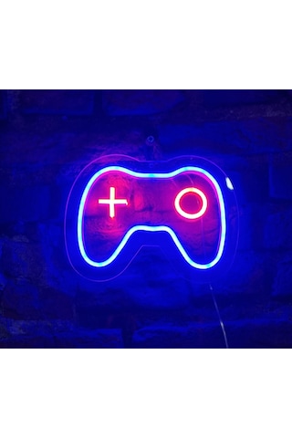 Oyuncu Konsolu Neon Led Duvar Aydınlatması Küçük
