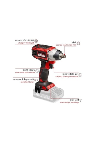 Akülü Darbeli Somun Sıkma Aleti - 18 V, 230 Nm Tork, Kömürsüz Motor