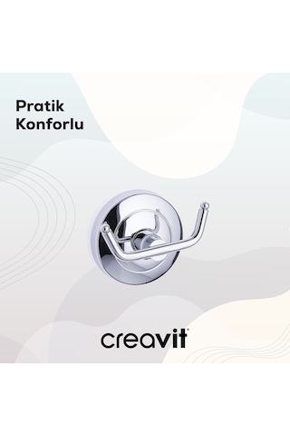 Creavit BR20212A Royale Askılık (İkili) Krom
