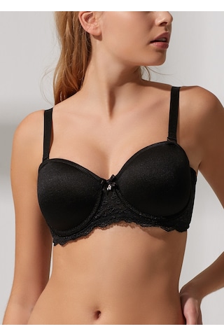 Suwen Linda Lace Desteksiz Straplez Sütyen Sw5365012 Siyah