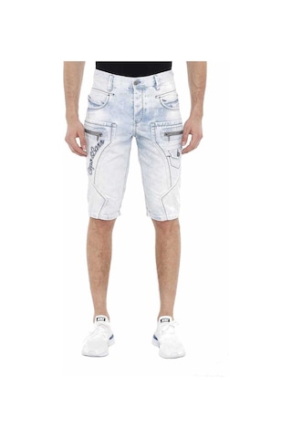 Ck 131 Yan Cepli Parça Dikişli Kot Kapri 001