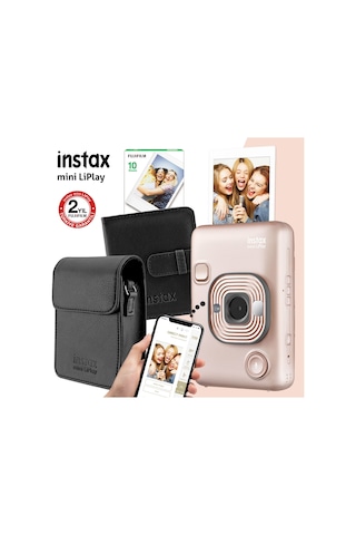 Fujifilm Instax Mini Liplay Hybrid Blush Gold Fotoğraf Makinesi Seti 2