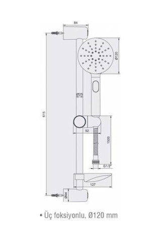 Ar Montana Sürgülü Duş Takımı 102146058 Krom