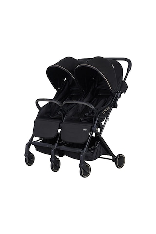 Prego 2236 London İkiz Bebek Arabası - Siyah