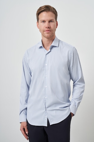 Morven Erkek Marine Çizgi Desen Trend Slim Fit Gömlek 25mc004051210 Marine Marine
