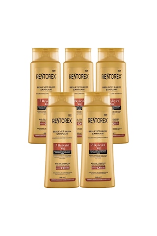 Restorex 7 Besleyici Yağ Besleyici Bakım Şampuanı 5 x 500 ML