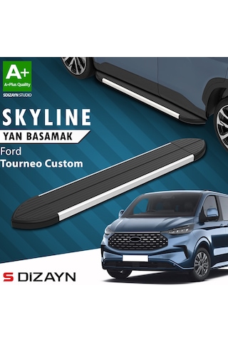 S-dizayn Ford Tourneo Custom 2 Skyline Aluminyum Yan Basamak 223 Cm 2023 Üzeri A+ Kalite