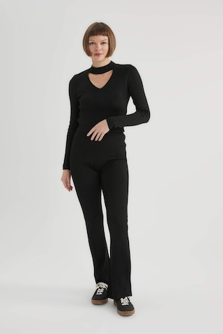 DeFacto Ribana Pantolon Flayer İspanyol Paça Yüksek Bel B3820AX23WNBK27