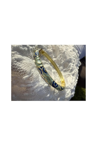 Aurelia Mystic Eye 24k Parıltılı Çelik El İşçiliği Nazar Esintili Bileklik Mavi
