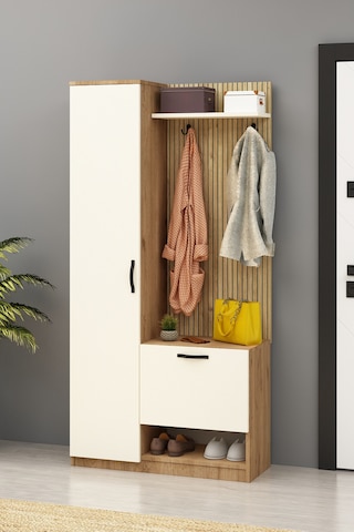 Lora Portmanto Tek Kapılı Vestiyer Ayakkabılık Meşe-aytaşı Meşe Aytaşı