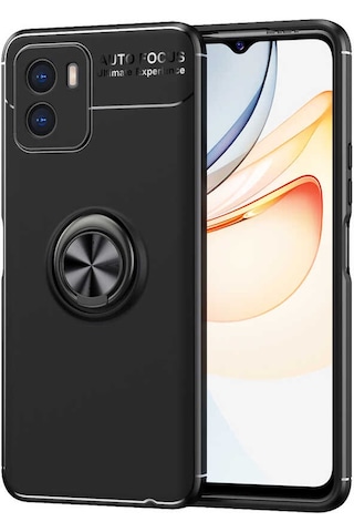 Vivo Y15s Kılıf Tchs Ravel Silikon Kapak - Siyah Siyah