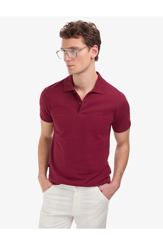 Pierre Cardin Erkek Bordo Tişört Basic 50325323-vr014