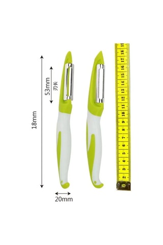 Springsun Ev Ürünü Meyve Sebze Soyucu - Yeşil Renkli Elmalı, Patatesli, Balkabağlı Çok Amaçlı Soyma Aleti Yeşil