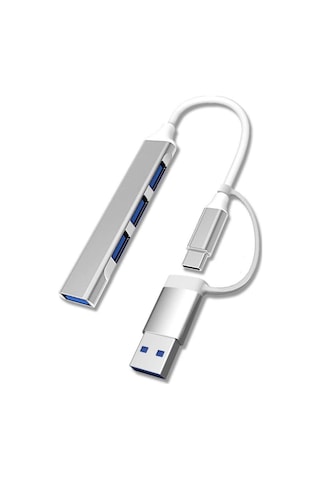 4 Port&apos Lu Bağlantı İstasyonu Ultra İnce Usb Bölücü Type-c Tipi Çoklu Arayüz Adaptörü Multi Usb Çoklayıcı 5570
