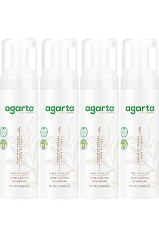 Agarta Doğal Yüz Temizleme Köpüğü 225ml 4 Lü Set