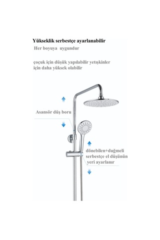 Fleko Banyo Krom Çelık Dus Setı Diğer